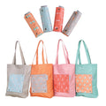 Women's for Pink Cotton Shopping Bag with Long Handle Customizable Factory Fashion Canvas Material MegaBDM