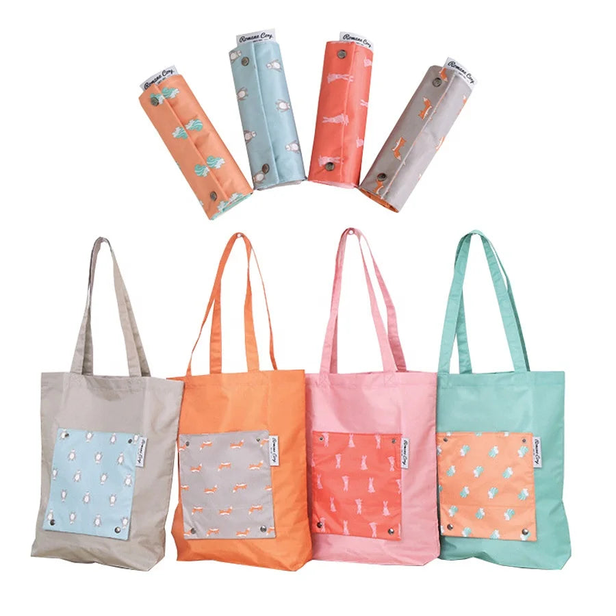 Women's for Pink Cotton Shopping Bag with Long Handle Customizable Factory Fashion Canvas Material MegaBDM