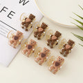 New Design Plastic Hair Claw Cute Bear High Ponytail Tail Grab Clip Hair Claws