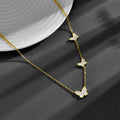 Nabest Women's 18K Gold Plated Stainless Steel Butterfly Shell Pendant Necklace Weddings Parties Engagements Anniversaries