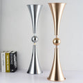 Metal Trumpet Flower Vase for Table Centerpiece Wedding Hotel Home Decoration