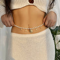 Fashion Pearl Bead Waist Chain Shell Chain Tassel Full Diamond for Wholesales N2010255