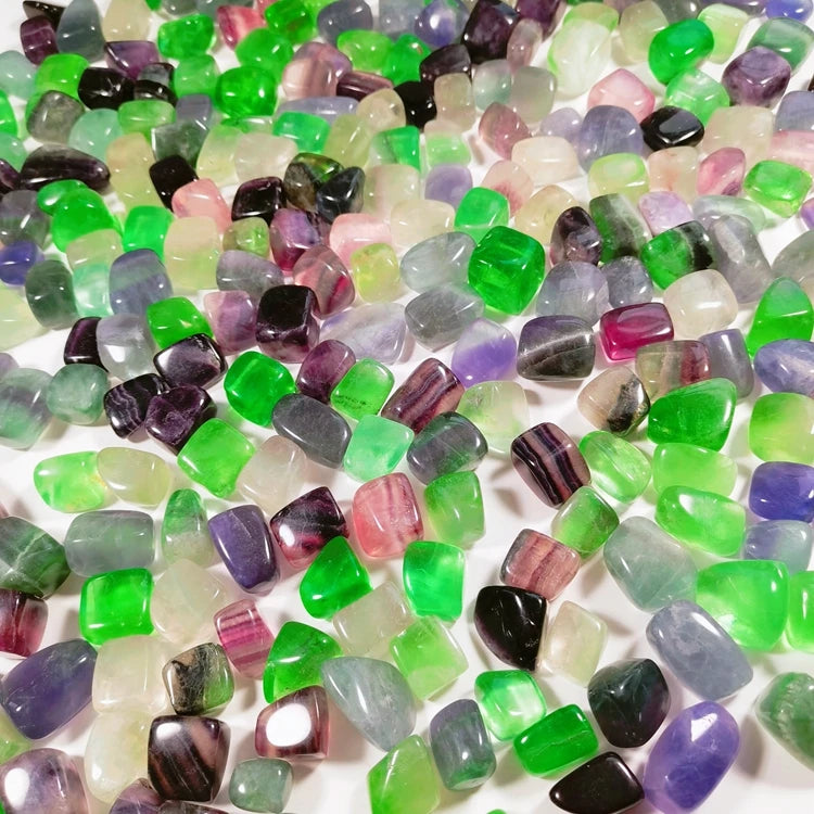 Huiying Wholesale Natural Healing Rock Quartz Tumbled Stone Crystal Gravel for Fluorite Tumbled Stones Crafts