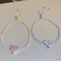 Wholesale New Women Sweet Designer Girl Crystal Zircon Heart Shaped Fashion Jewelry Bracelets & Bangles