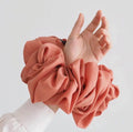 Wholesale New Arrival High Quality Hair Scrunchies extra Large Oversized Malaysia Chiffon Muslim Hijab Scrunchies