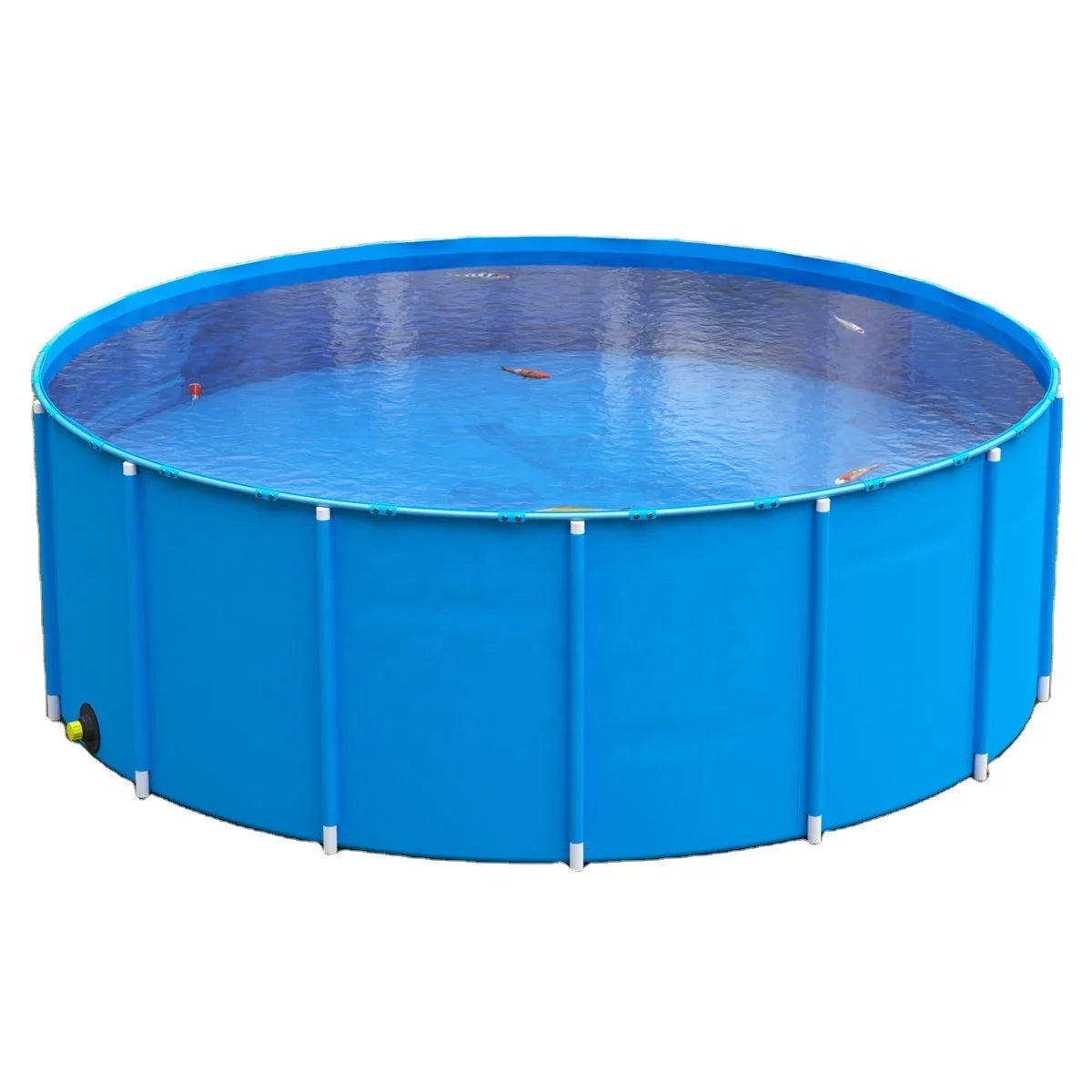 Large Circular Square PVC Body Aquaculture Tank with Steel Frame for Indoor and Outdoor Tilapia & Koi Fish Farming