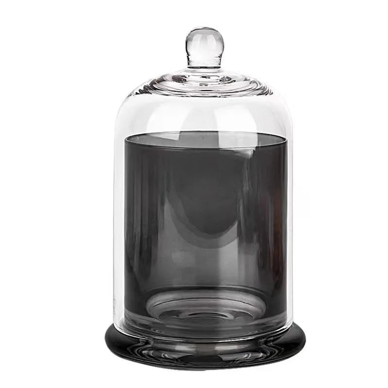 Wholesale Luxurious Custom Christmas Empty Unique Glass Dome Candle Jars with Lids