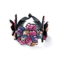 New Rhinestone Ponytail Buckle Hair Clip Elegant Three Flower Hairpin