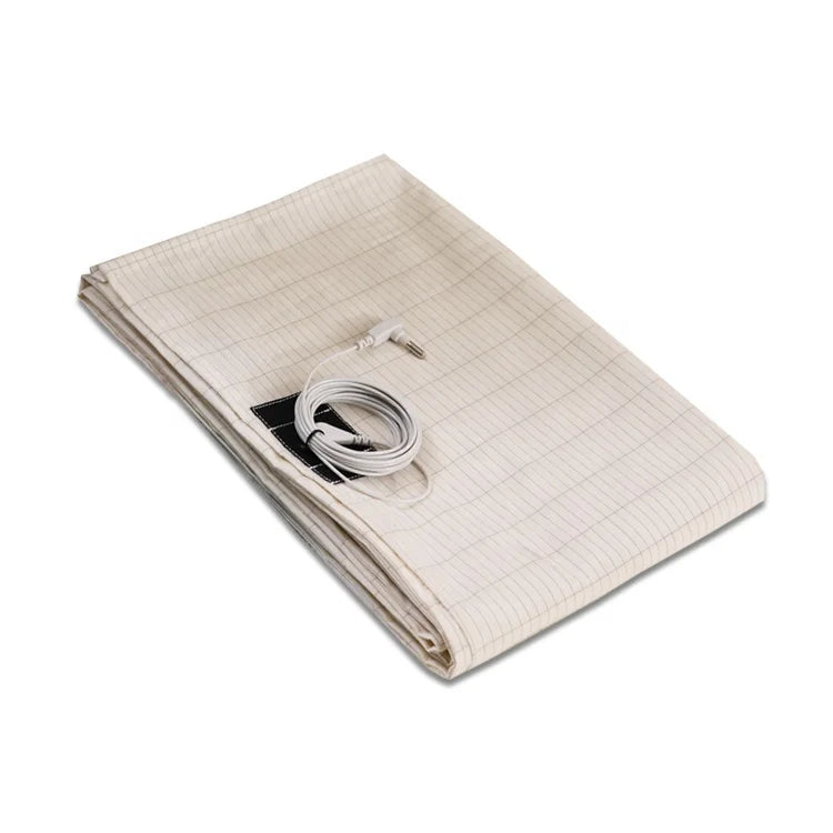 Queen Size ESD Earthing/Grounding Bed Flat Sheet With 4.5 Meters US Plug