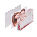 Red Heart Picture Frame Cute Liquid Acrylic Photo Frames for Family Friends Couples Gifts Mount for 4x6 Inch (10x15 Cm) Picture