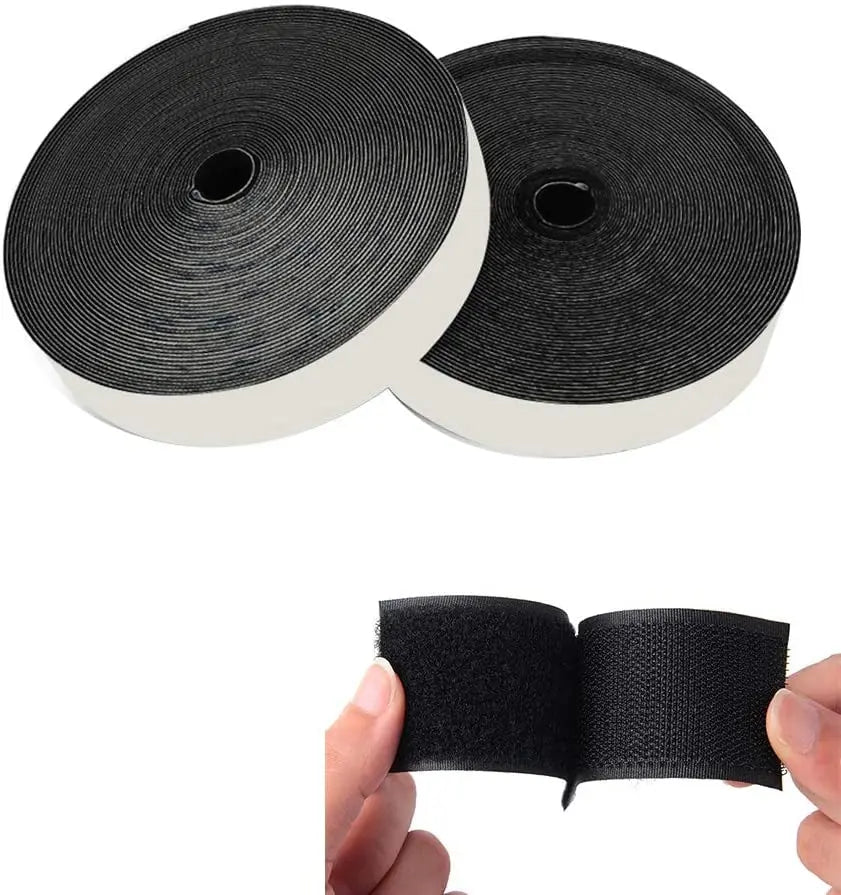 Factory Supplied Strong Self-Adhesive Hook and Loop Tape Roll Sticky Back Fabric Fastener Mounting Tape