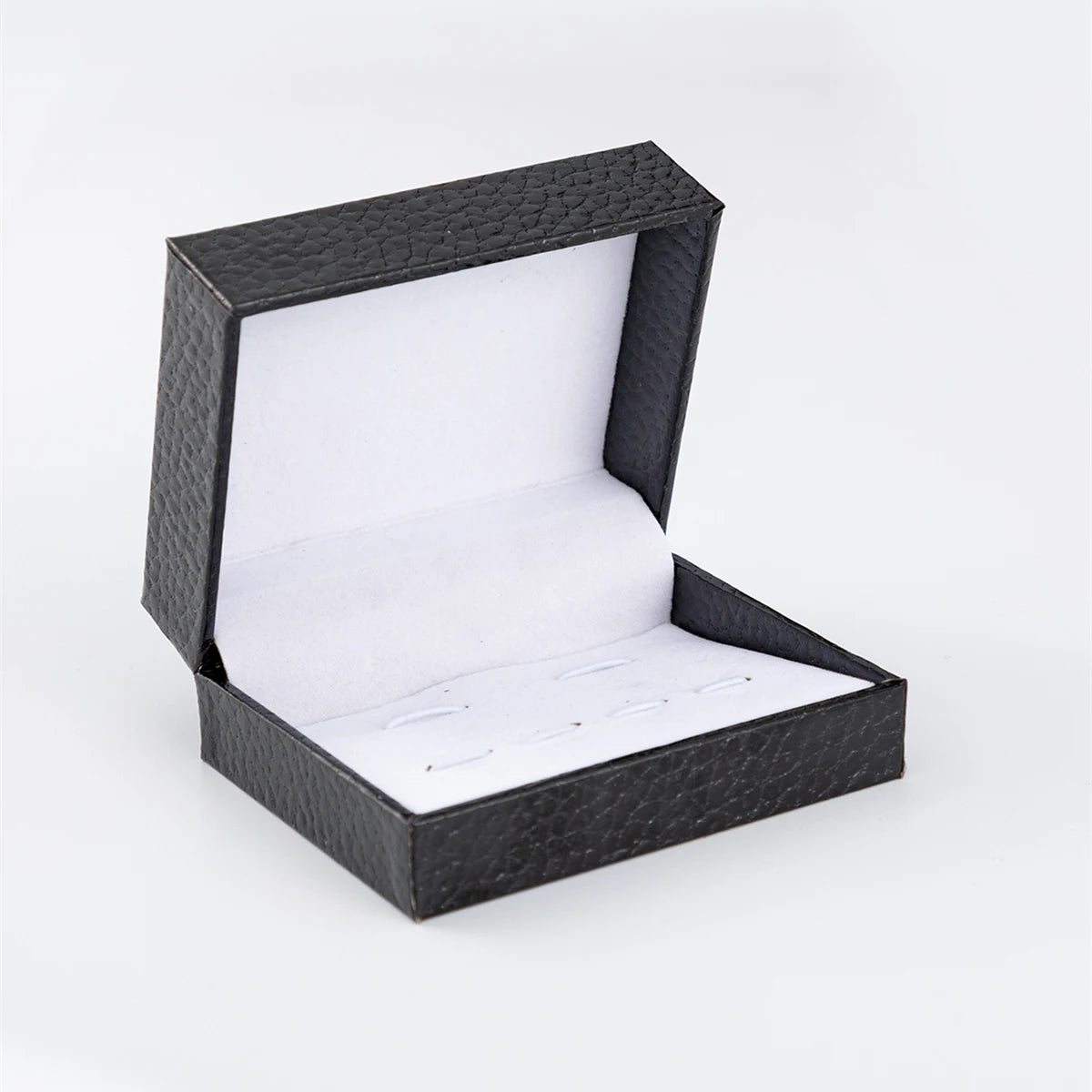 JINJIE Ready to Ship New Design Cufflink and Stud2+4  Box Classic Black square Cufflinks Studs Box for Men in Boxes Packing