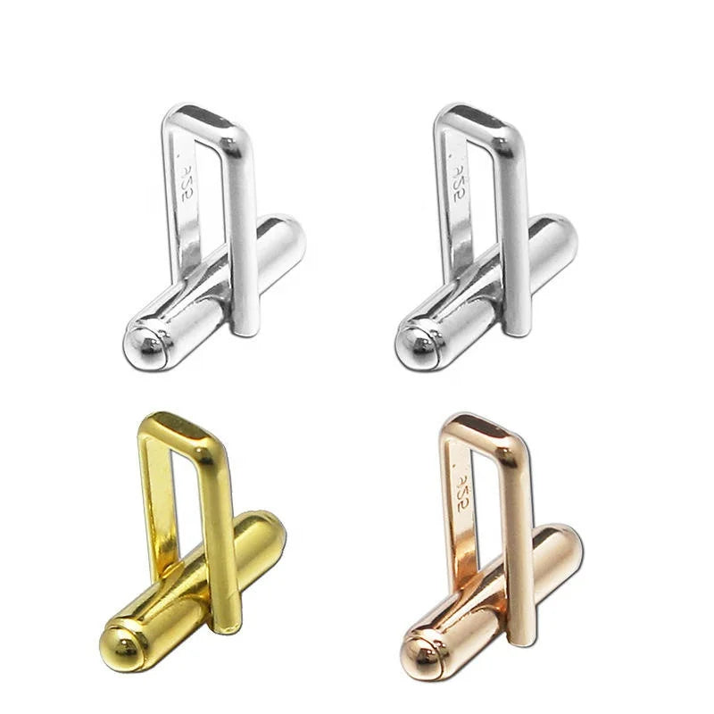 17*18mm Sterling Silver 925 Cuff Links Finding with Foot