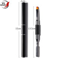 Double Head Professional Crystal Carved Plastic Copper Spatula Nail Art Brush Extension Pen 10 Pcs for Nail Gel Manicure