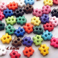 200pcs Small Order Quantity 2 Holes 4mm Colorful Snow Mesh Mini Doll Buttons Sewing Factory Supply Plastic Tiny Craft Buttons