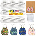 Sublimation Earring Teardrop Blanks Bulk Double-Sided MDF Wood Blank Sublimation Earring White Tear Drop Earrings