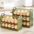 Reversible Refrigerator Egg Keep Fresha Dispenser Container Storage Box 3 Layers Egg Holder Rack Container Food Storage Box