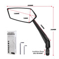 Upgraded Wide Range Bike Mirror 360 Degree Adjustable Motorcycle Mirrors Left and Right Rear View Mirror for Ebike