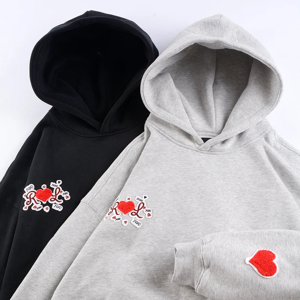 Heavyweight Custom Men's Hoodie OEM French Terry Fleece Chenille Embroidery 3D Pattern Autumn Sweatshirt