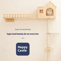 Large Space Luxury Solid Wood Cat Toy Wall-mounted Sky Pillar Hemp Grab Jumping Table Cat Climbing Rack Cat Trees Scratcher