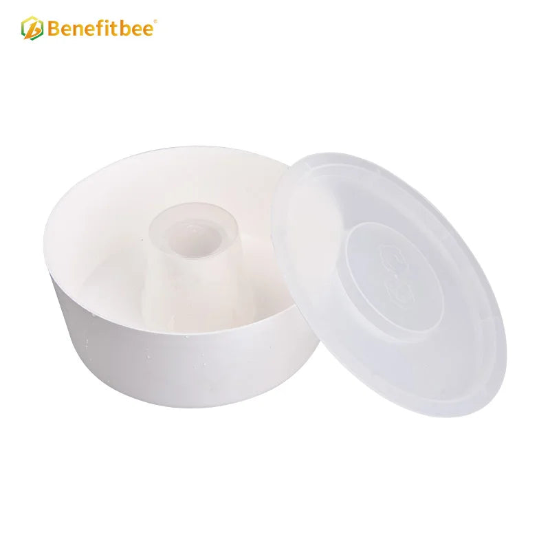 1.7L Plastic Cover High Quality Beekeeping Tools White Disc Bee Feeder