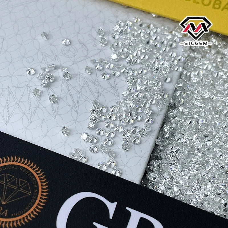 Factory Wholesale GRA Passed Small Size Loose Gemstones D VVS1 Moissanite Stone 0.8mm-2.9mm with Excellent Quality MegaBDM