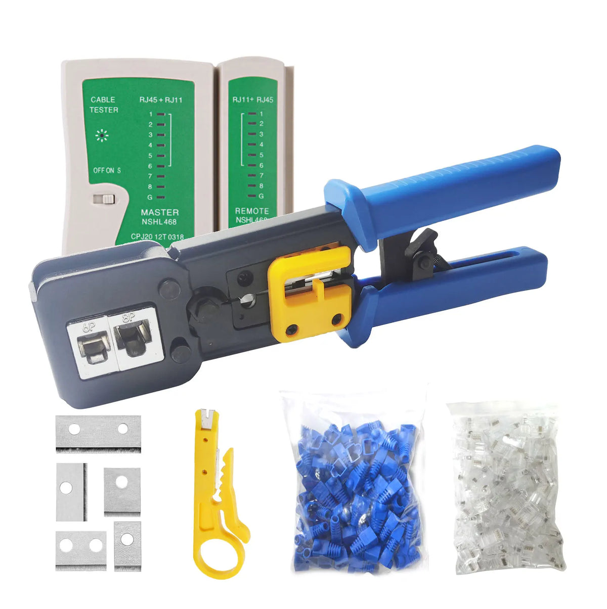 Network Cable Connector Tool Eazy RJ 45 Pass Thru Crimper 6P 8P RJ11 EZ Pass Through RJ45 Crimp Tool Pliers MegaBDM