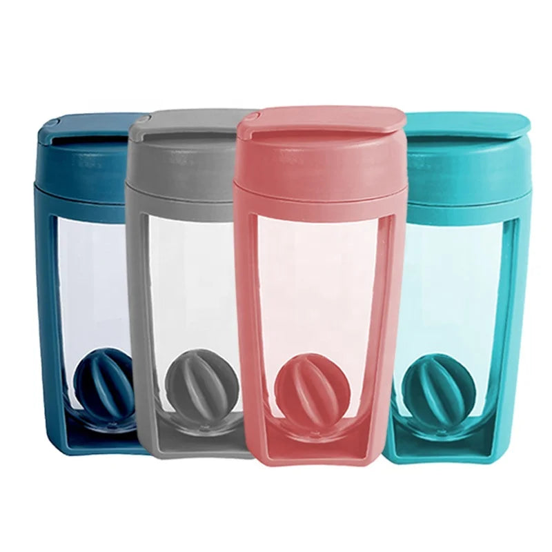 custom shaker bottle 600ml  gym water bottle with shaker ball BPA free