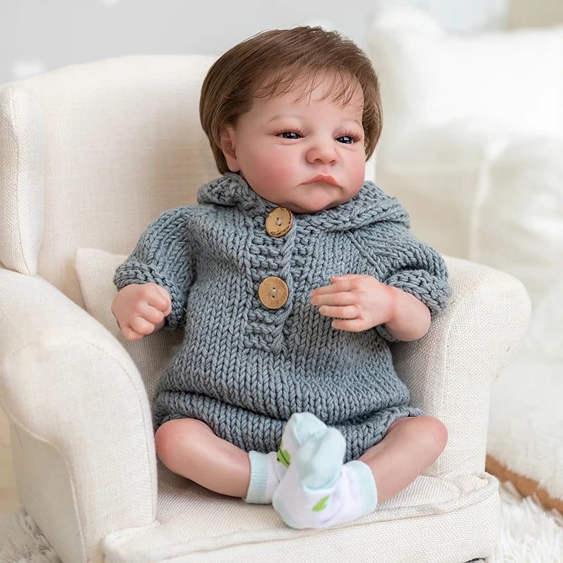 New Cheap 19inch Newborn Baby Bebe Reborn Doll Levi Hand Paint Silicone Baby Reborn Doll for Kids Toys