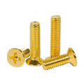 Metal Gold Color Plated Bolt DIN965 M3 X 6mm M4 M5 M6 M8 Phillips Countersunk Head Machine Screw Stainless Steel
