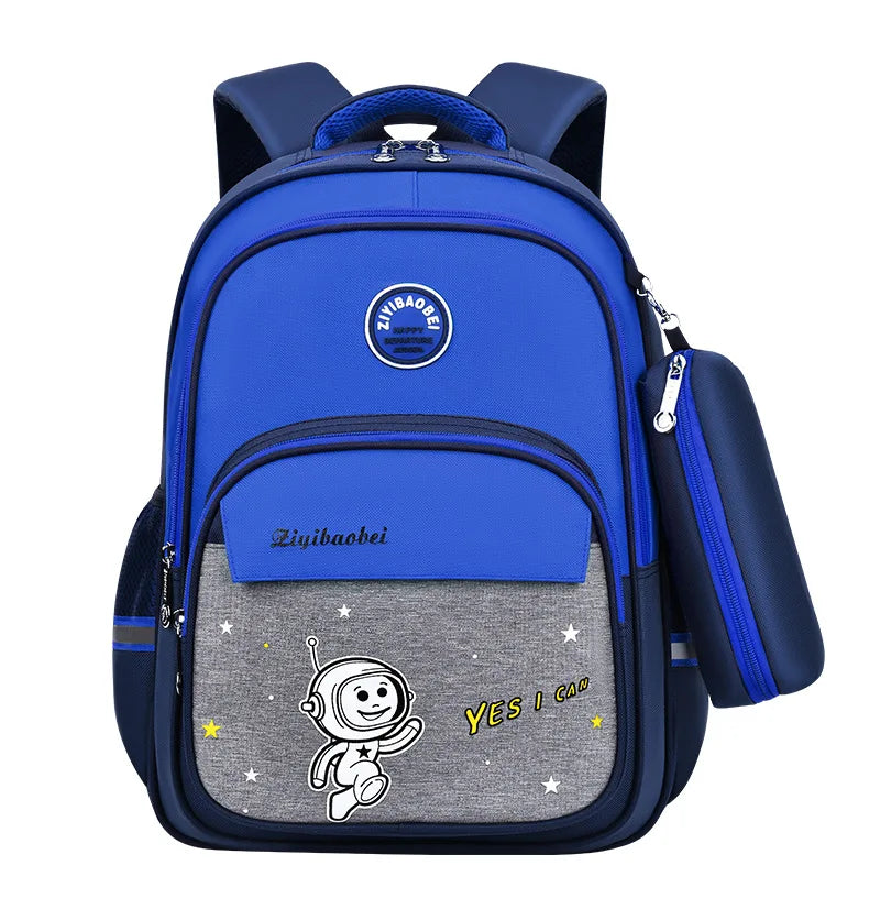 2 PCS Set Kids School Bags for Student Primary School Orthopedic Backpack With Pencil Case Suitable for Grades 1-3 to 6