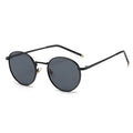 915 Sunglasses for Women Korean Retro Style UV400 Polarized Sun Protection Gold Metal Oval Trendy for Europe America for Driving