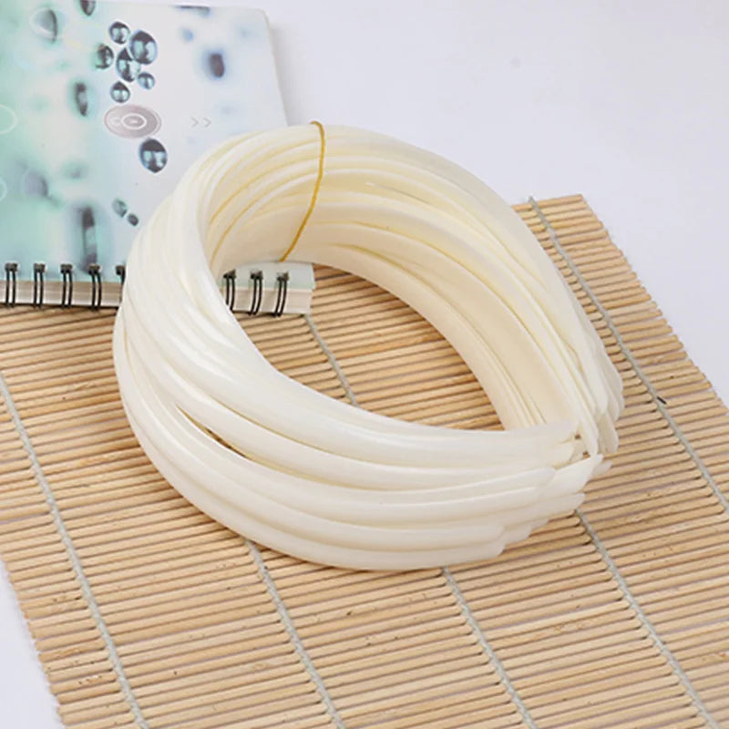 10mm Arched No Teeth Plastic Hair Headbands Base Hair Hoops for DIY Women Kids Hair Accessories Plain Raws Hairbands