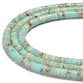 Hot Sale Light Green Aqua Terra Jasper Heishi Disc Gemstone Beads Size 2x4mm 2x6mm for Jewelry Making