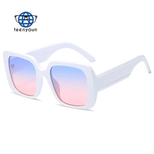 Teenyoun Womens Designer Famous Brands With Uv Protection Wide Leg Sunglasses Oversized Square Sunglasses Wholesale