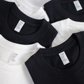 PRINTFUN Men's Hip Hop Short Sleeve T-Shirt Loose Fashion Solid Color 100% Cotton Customizable Logo Knitted Style Black Color