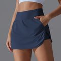 Custom Logo 2 in 1 High Waist Tennis Skirt Women Padel Athletic Skort With Pockets Quick Dry Skin Friendly Sports Pants Skirt