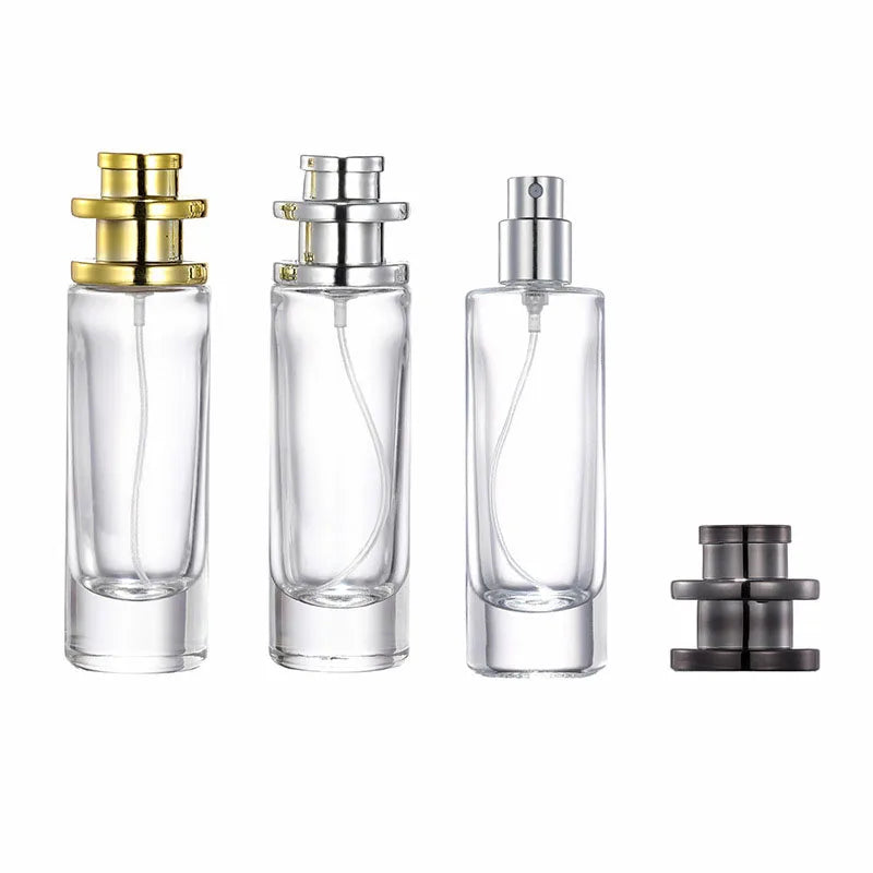 Thick Bottom 30 ml Bottle Portable Round Glass Perfume Bodyworks Spray Empty  Cylinder Refillable Parfum Shape Bottles Pump