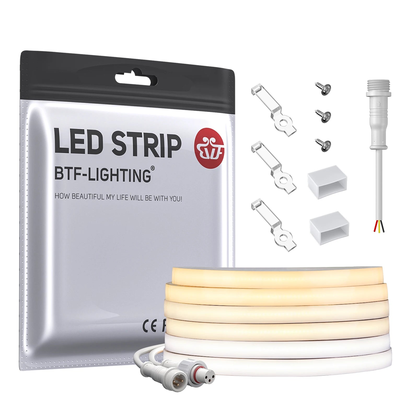FCOB 24V 640LEDs IP67 Outdoor Waterproof 3000K to 6000K Tunable High Linear Warm Cool White Flexible FOB COB Led Strip Light