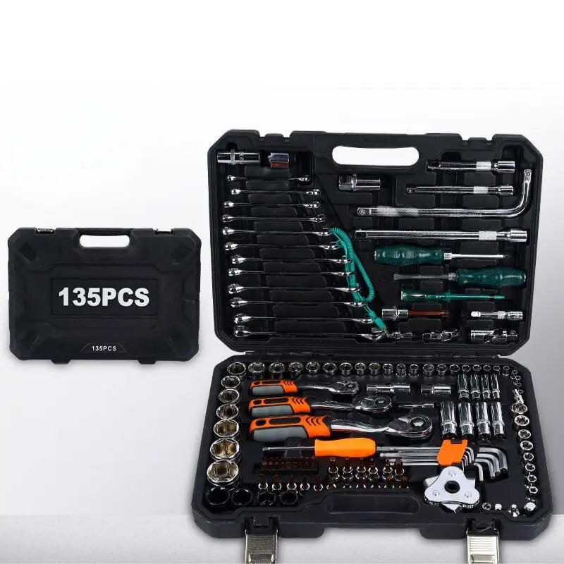 WZAUTO 135pcs Automotive Tool Set Tools Set Box Hand Tool Impact Spanner Auto Socket