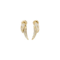Cheap Wholesale Angel Wing Fashion Sterling Silver 925 Zirconia Trendy Initial Girl Cz Stud Earring