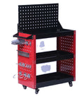 Tool Cart with Back Board Steel Plate Workshop Tool Cabinet with Handle and Wheel Storage OEM Customizable