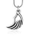 Cool Angel Wing Shaped Pendant Necklace for Men 316L Stainless Steel Men's Punk Style Jewelry with Fine Pendants & Charms