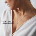 EManco Wholesale Trendy Half Round Moon Pendant Necklace 14K Gold Plated Stainless Steel Link Chain Anniversary