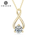 Certificated Original 925 Silver 6.5MM D1.0CT Moissanite Diamond Infinity Pendant Necklace for Women Girls MegaBDM