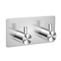 Modern Heavy Duty 304 Stainless Steel Adhesive Towel Hooks Wall-Mounted Bathroom Kitchen Waterproof Corrosion Resistant 2-Piece
