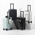 Multi-Color Front Opening Luggage ABS+PC Large-Capacity Rolling Suitcase With Cup Holder With USB Charging Adapter Suitcase