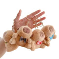 Cute 10cm Capybara Plush Keychain Cute Bag Pendant Simulation Capibara Anime Fluffty Toy Stuffed Animals Doll Children Gift Toy