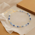 Minimalist Tiny Blue Gemstone Beaded Bracelet 3mm Beads Crystal Dainty Bracelet for Women Her