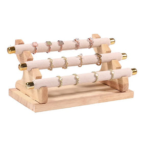 Counter New Fashion Detachable 3 5 Tier Wood Jewelry Rings Display Stand Holder Rack